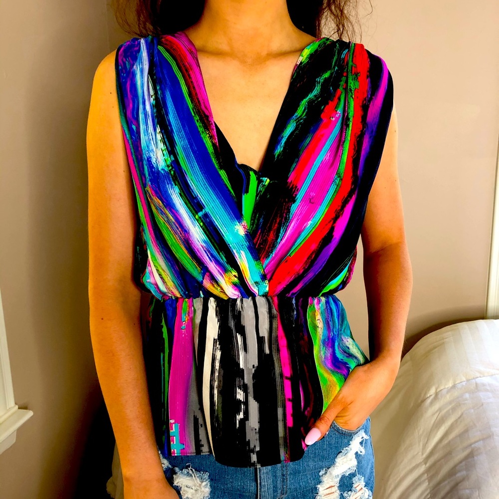 Amanda Uprichard Silk Chic Lined Fall Blouse Top